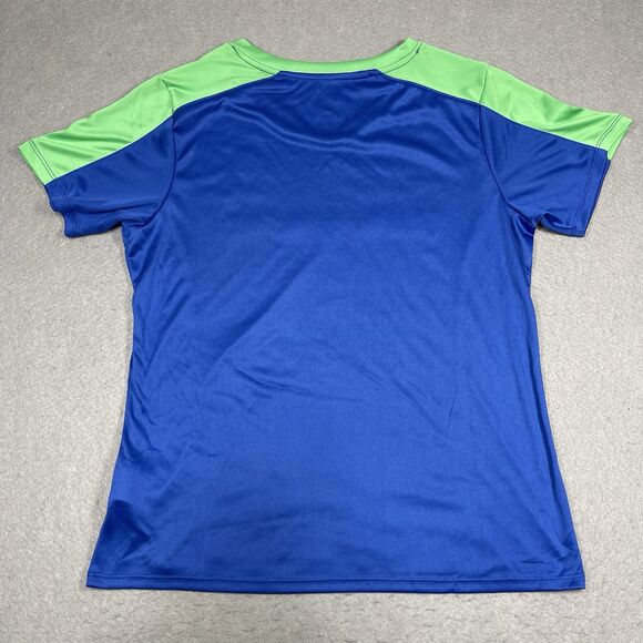 Seattle Sounders Jersey Womens Large Blue Green Fan Base Shirt Season 2024 NEW - Picture 5 of 11